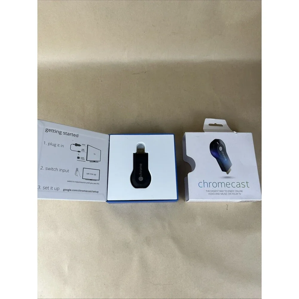 Google Chrome Chromecast 1st Generation 2013 HDMI Media‎ Streamer WiFi TV